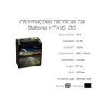 Bateria Route YTX16-BS Moto Triumph Tiger 800 Xc Boulevard 1600, Zr12