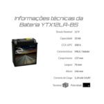 Bateria Moto Route Ytx12la Bs Virago 250 Gs 500 Kansas