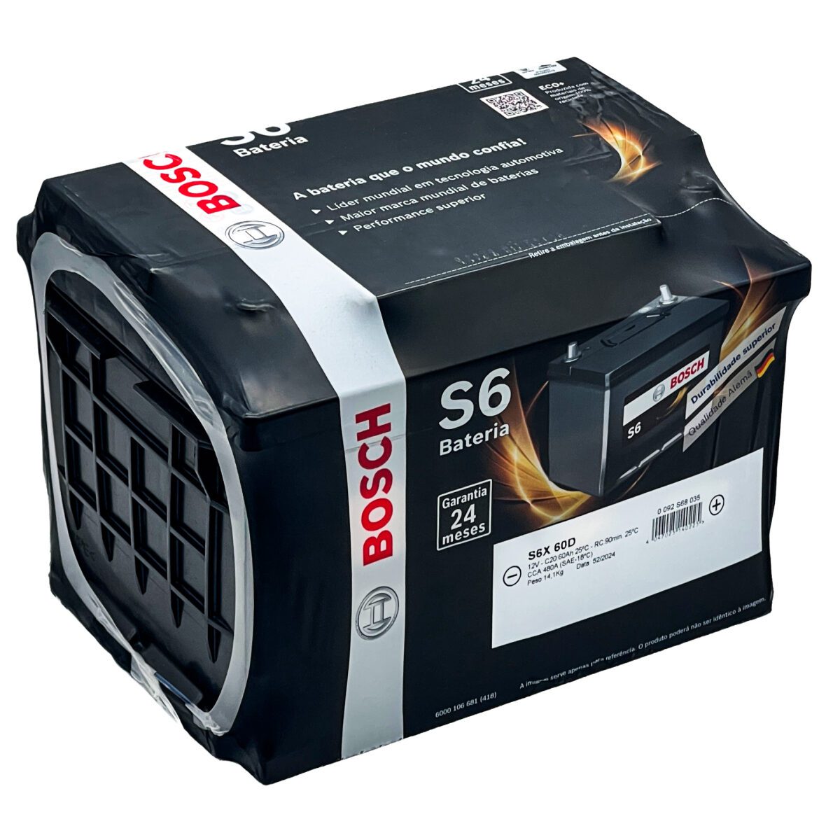 Bateria Bosch S6X60DH 60ah Para Argo, H-RV - Imagem 2