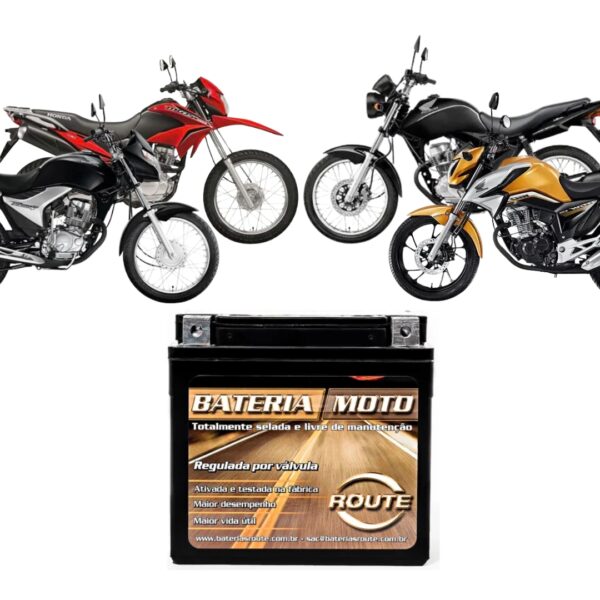 Bateria Moto Route 6ah 12v Para Titan- 150-160 Mix/esd/flex XTZ6LS