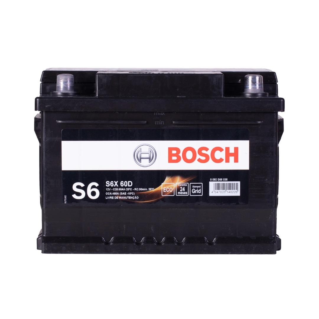 Bateria Automotiva Bosch 60Ah 12V S6X60D Bateria Automotiva Bosch 60Ah 12V S6X60D