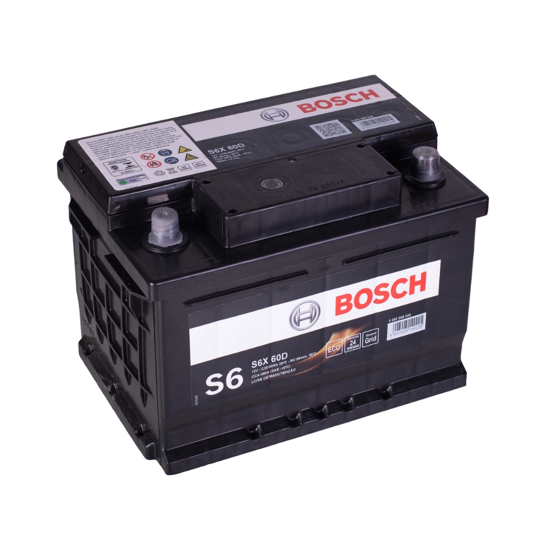 Bateria Automotiva Bosch 60Ah 12V S6X60D Bateria Automotiva Bosch 60Ah 12V S6X60D
