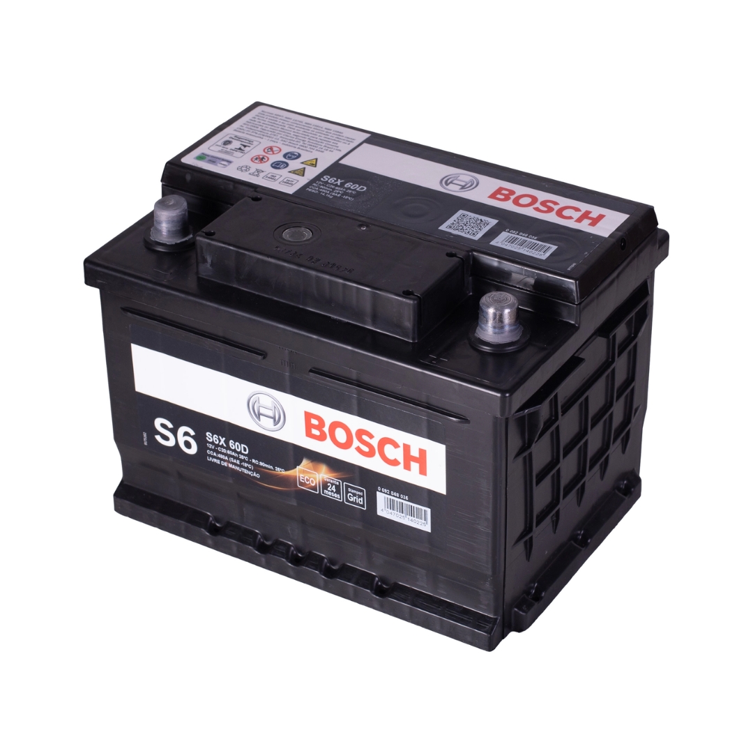 Bateria Automotiva Bosch 60Ah 12V S6X60D Bateria Automotiva Bosch 60Ah 12V S6X60D
