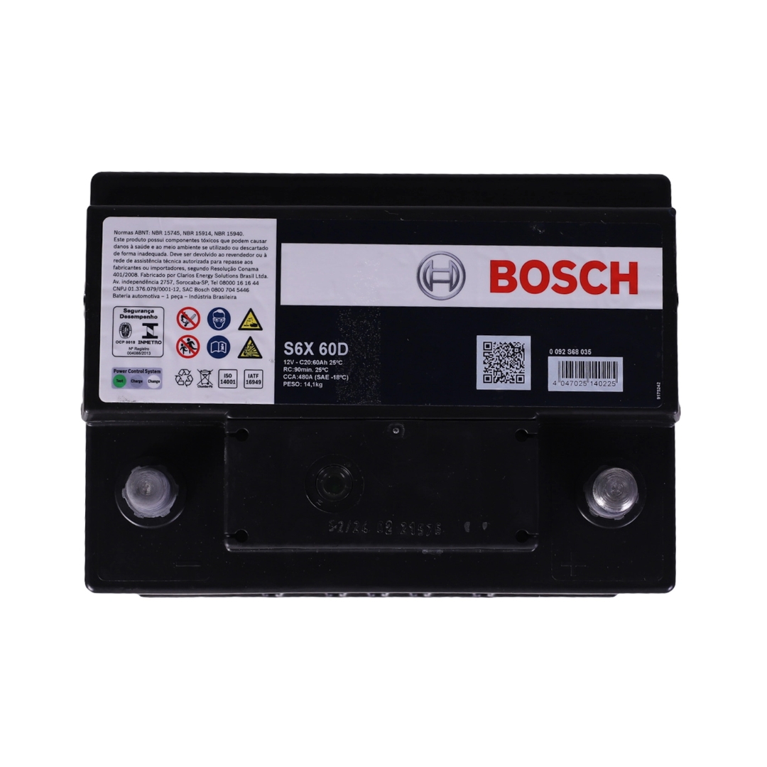 Bateria Automotiva Bosch 60Ah 12V S6X60D Bateria Automotiva Bosch 60Ah 12V S6X60D