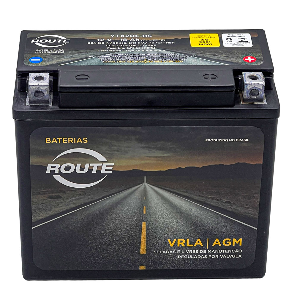 YTX20LBS_4 Bateria De Moto YTX20L-BS 18Ah Harley Davidson 12v - Imagem 1
