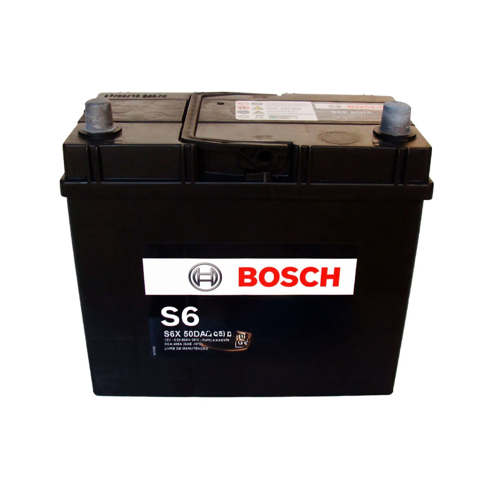 bateria_automotiva_50ah_12v_bosch_s6x50da_1843_1_9338e9064d90c8ec969fda926c39a780.jpg Bateria Bosch S6X50DA 50 Ah Para Civic, Cr-v, Corola - Imagem 1