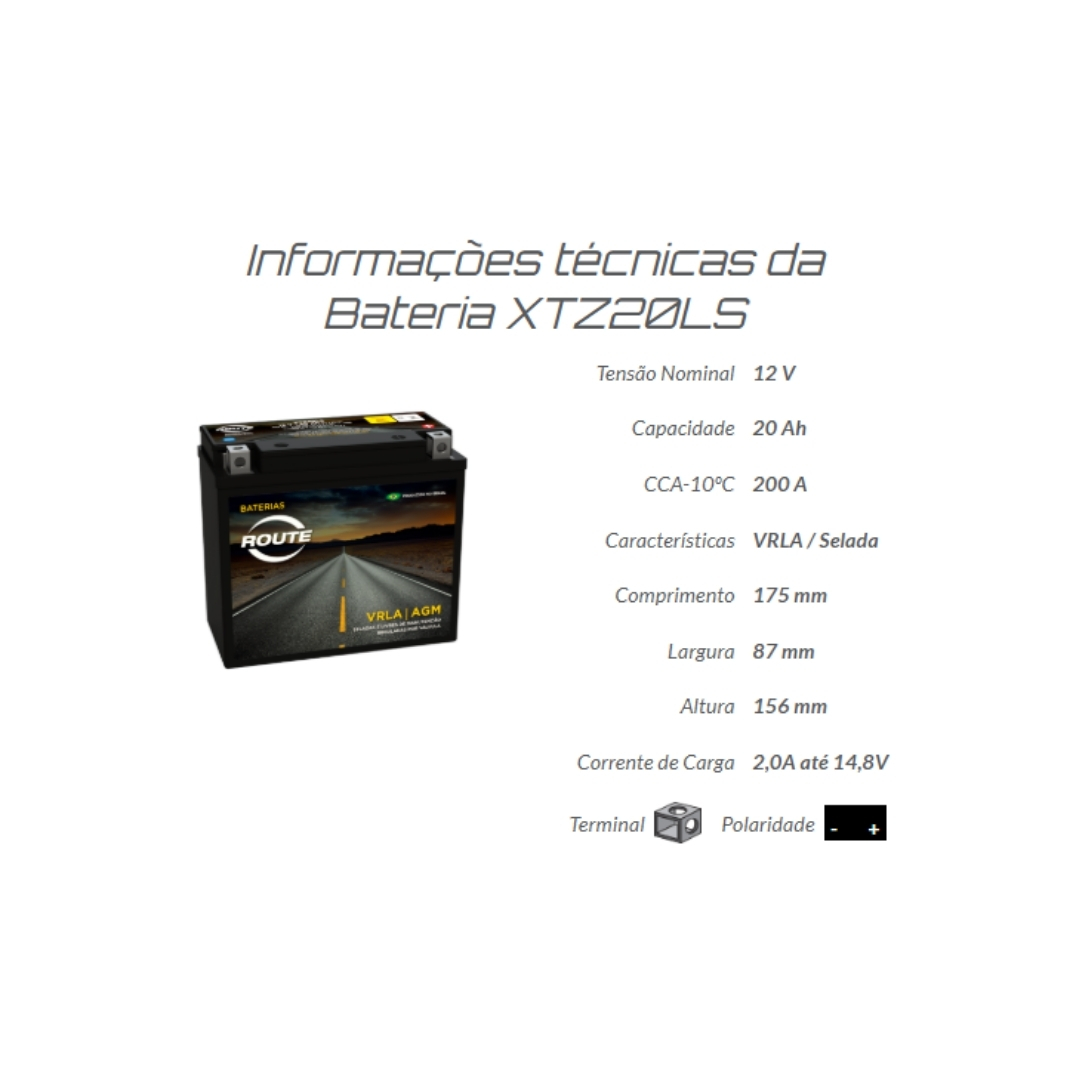 Bateria Route Xtz20ls Harley Davidson Fat Boy 12 V 20 Ah Bateria Route Xtz20ls Harley Davidson Fat Boy 12 V 20 Ah